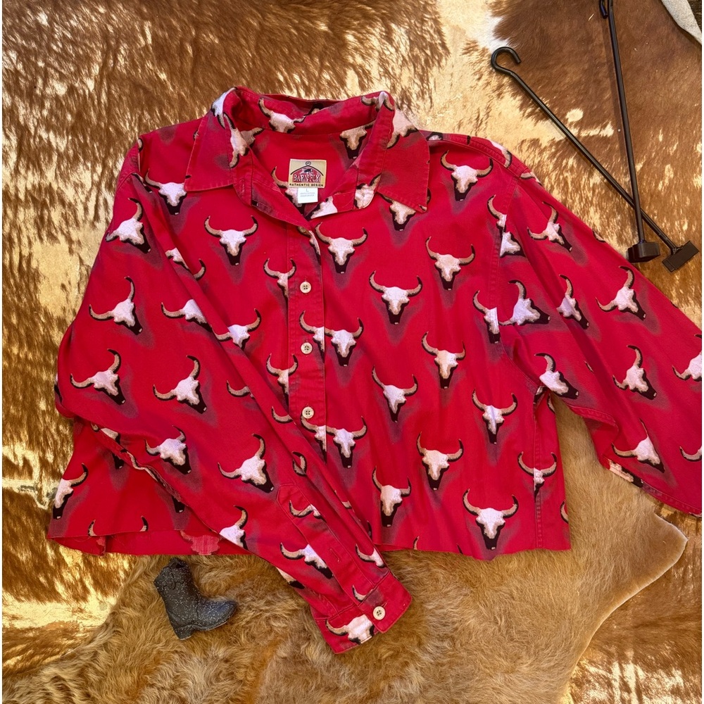 BarnFly cropped western shirt